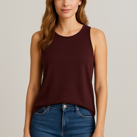 A New Day Women’s  Deep Dark Brown Ripped Sleeveless Tank Top XX Large - Picture 1 of 10